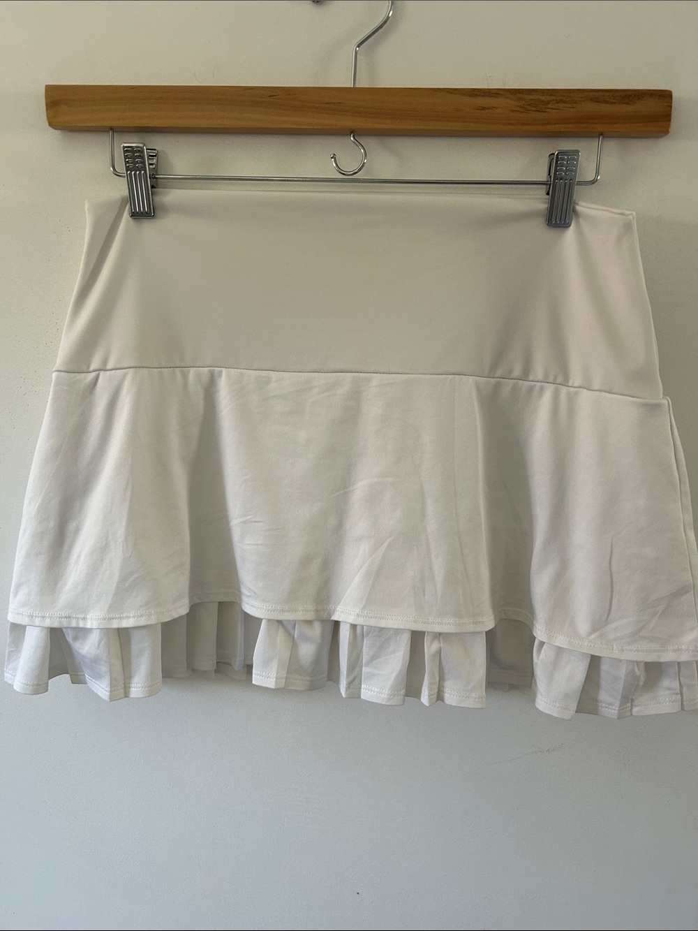 K-Swiss Tennis Prep Skort White Size XL with Pleated Trim Activewear Athleisure - Picture 11 of 11